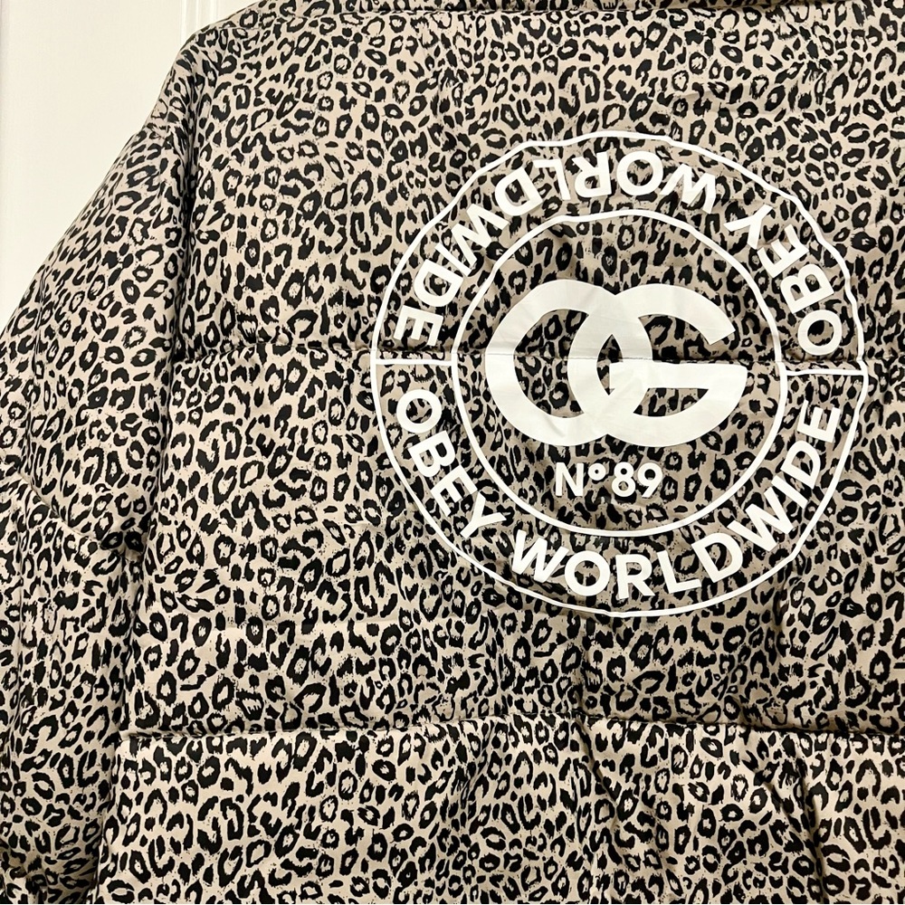 Obey Ruby Leopard Print Puffer Jacket | Size Small - image 6